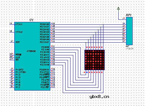 8 8点阵汉字显示电路及程序