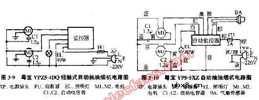 粤宝YP5-5AZ抽油烟机电路图