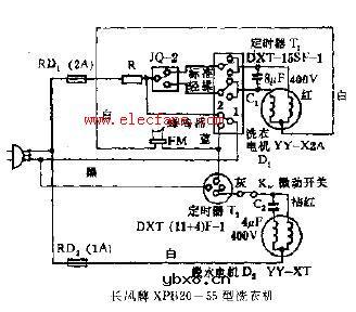 长风牌XPB20-55型洗衣机电路图