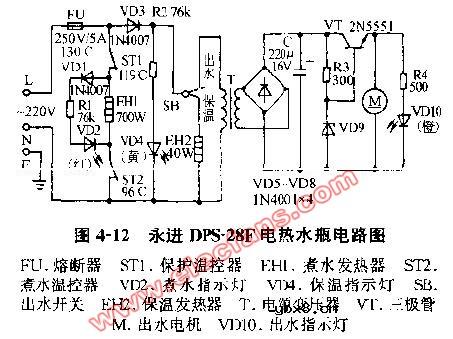 永进DPS-28F电热水瓶电路图