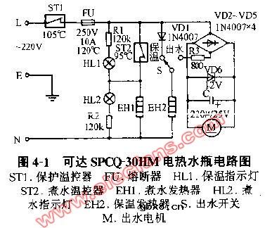 可达SPCQ-30HM电热水瓶电路图