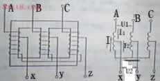 三相降压自耦变压器电路图 三相降压自耦变压器电路图