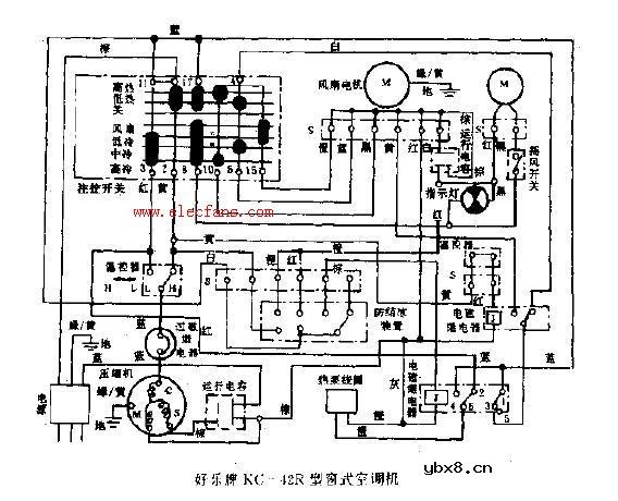好乐牌KC-42R型窗式空调机电路图