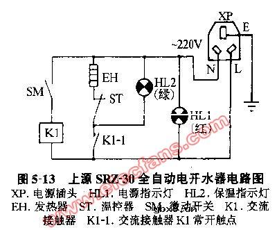 上源SRZ-30全自动电开水器电路图