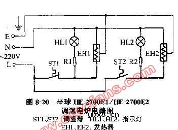 半球牌调温电炉电路图