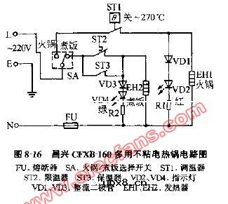 昌兴CFXB-160多用不粘电热锅电路图