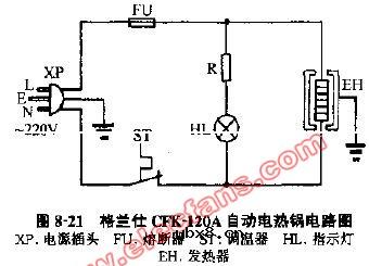 格兰仕CFK-120A自动电热锅电路图 格兰仕CFK-120A自动电热锅电路图