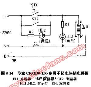珍宝CFXB30-130多用不粘电热锅电路图