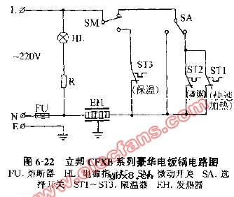 立邦CFXB系列豪华电饭锅电路图 立邦CFXB系列豪华电饭锅电路图
