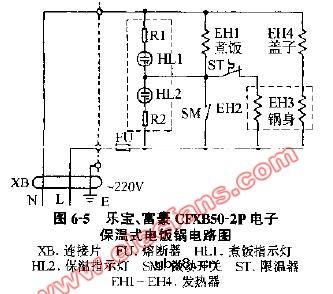 乐宝富豪电子保温式电饭锅电路图 乐宝富豪电子保温式电饭锅电路图