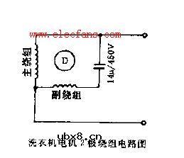 洗衣机电机2极绕组电路图