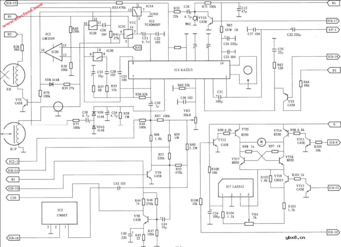 Technical028型电话答录机电路图
