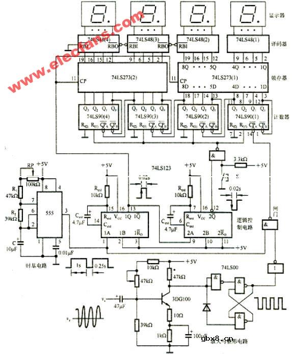 频率计整机电路图