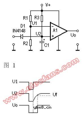 LM324组成的单稳态触发器