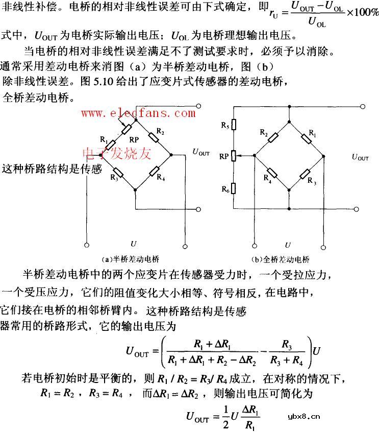 差动电桥电路-半桥差动电桥-全桥差动电桥