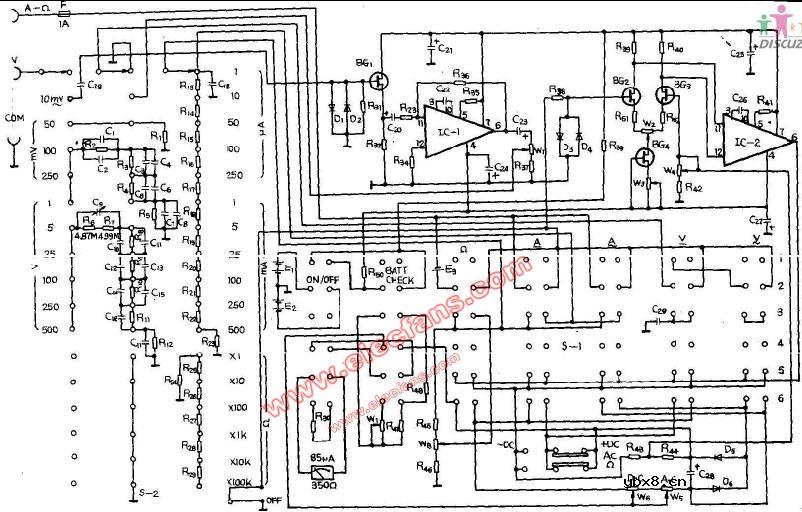 MF60型万用表电路图