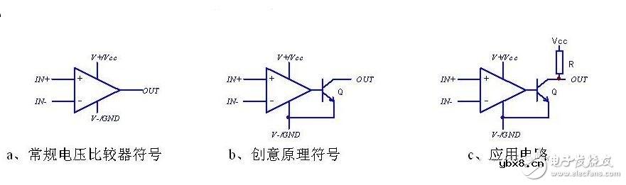 电压比较器的电路构成，电压比较器的原理框图及引脚功能
