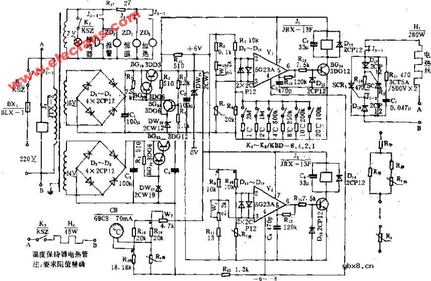 YXO-WY-21-000型高压蒸气消毒器电路原理图