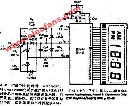 12或24小时时钟电路图