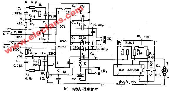 M-923A型单放机电路图