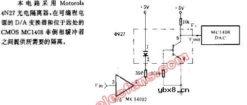 DA变换器的1500V隔离电路