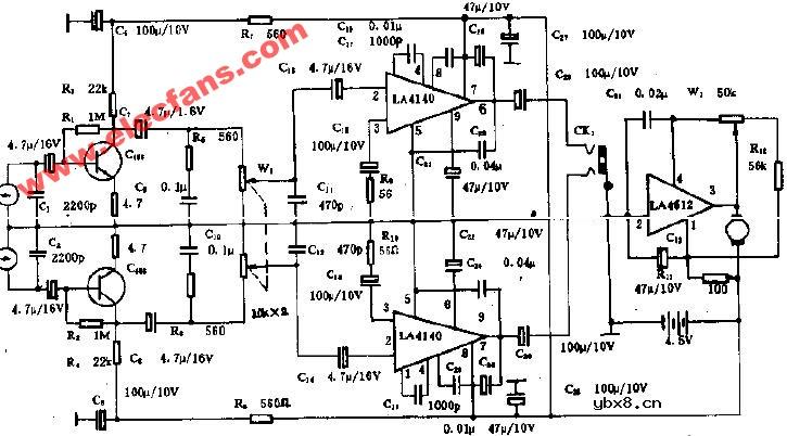 AL-988型袖珍立体声单放机电路图