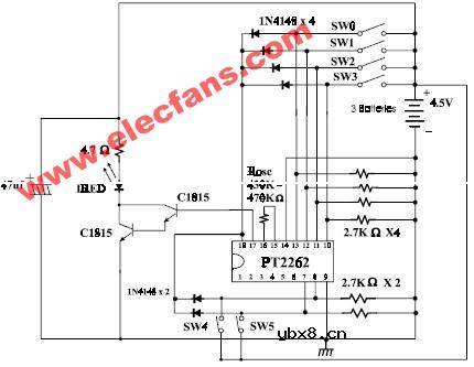pt2262红外遥控解码电路