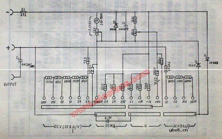 mf149型万用表电路图