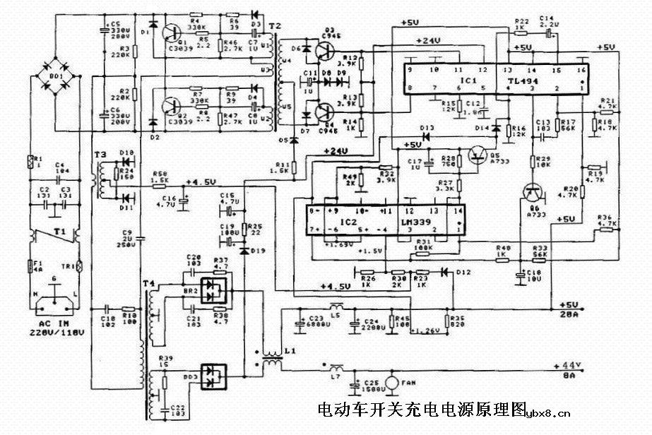 电动车开关充电电源原理图