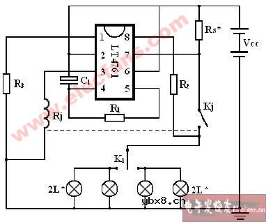12V闪光器电路图 12V闪光器电路图