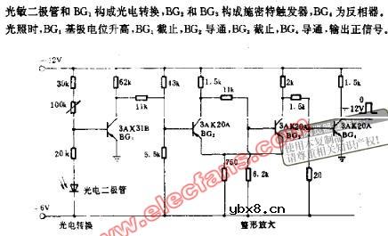 数控线切割机上用的光电放大电路