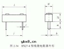 RX27型瓷外壳功率型线绕电阻器