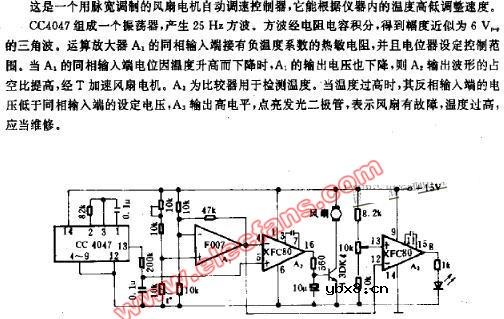 仪器用风扇调速控制电路图