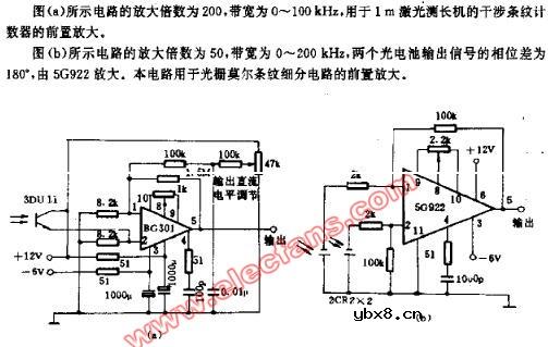 1M激光测长机条纹计数器的前置放大电路