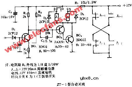 ZT-1型自动天线电路原理图