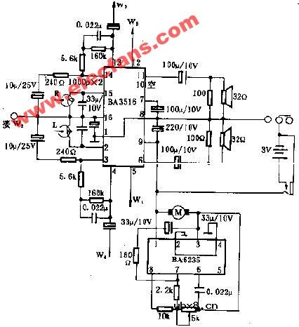 G-88型袖珍立体声单放机电路图