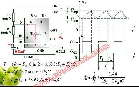 555组成的多谐振荡电路