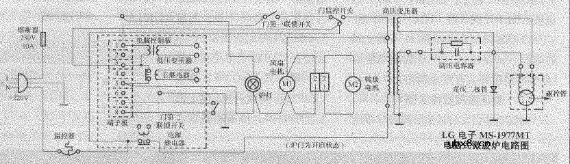 LG电子MS-1977MT电脑式微波炉电路图