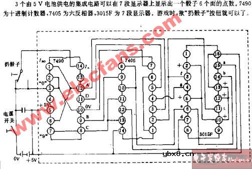 掷骰子游戏电路