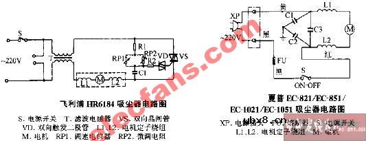 飞利浦HR6184吸尘器电路图