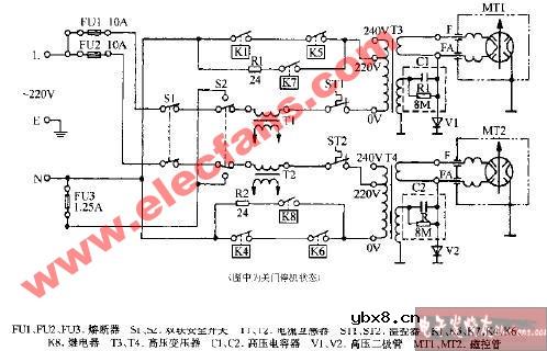 松下NE-1457电脑式商用微波炉电路图