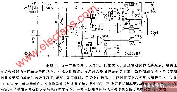 污染气体检测电路