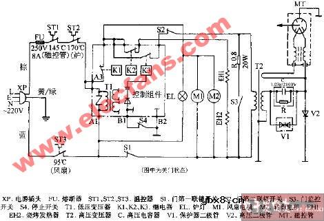 夏普R-6G65烧烤微波炉电路图