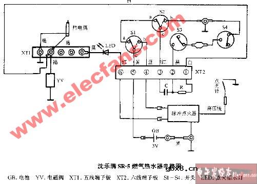 沈乐满SR-5燃气热水器原理图