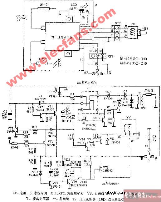 万和牌燃气热水器电路图