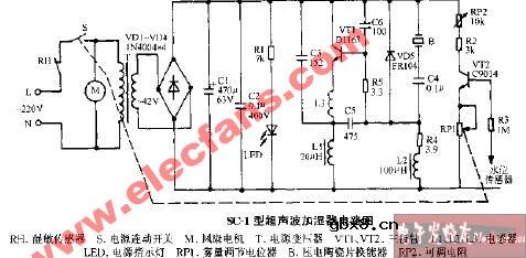 SC-1型超声波加湿器电路图