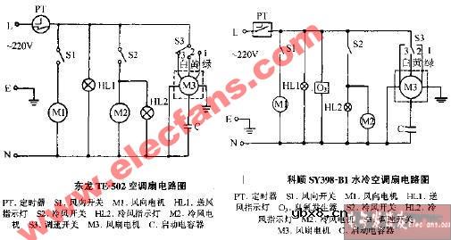 科顺SY398-B1水冷空调扇电路图