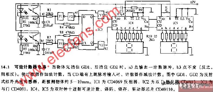 可逆计数器电路