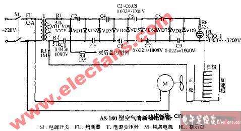 AS-180型空气清新器电路图