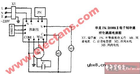 华龙FK-2000B II电子制冷温控空调扇电路图